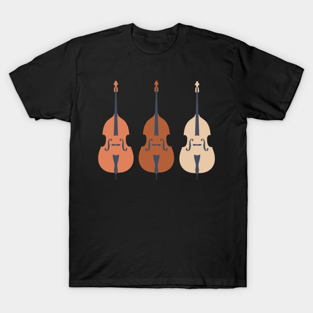 Trio of Terracotta Double Basses T-Shirt by NattyDesigns